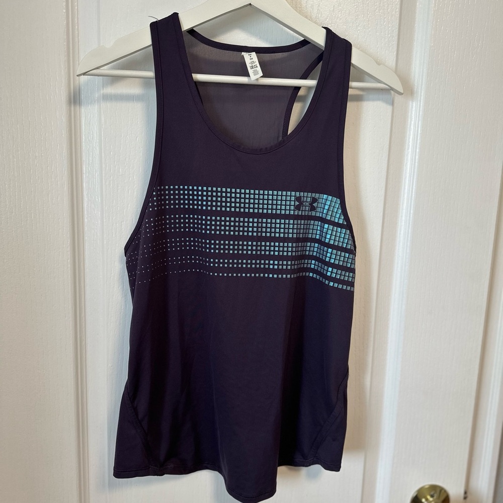 Under Armour Women's Tank Top - Navy and Light Blue